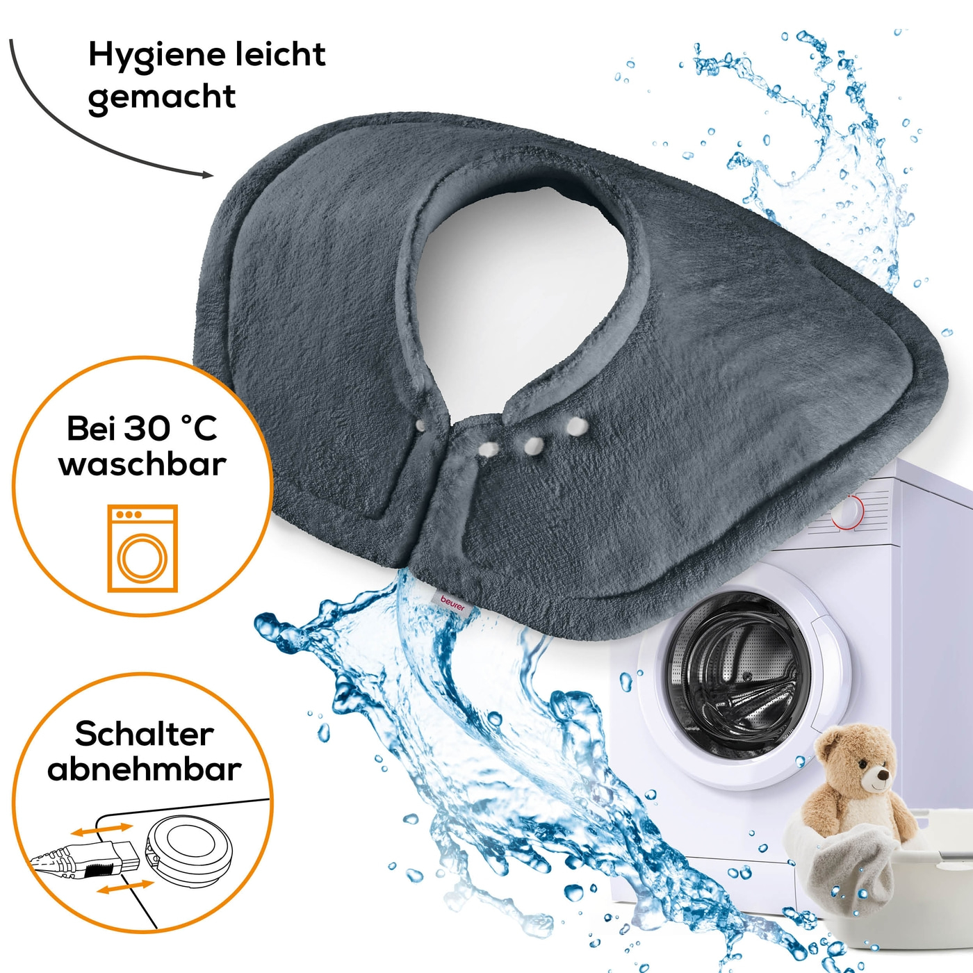 Beurer Schulter-/Nacken-Heizkissen HK 54 Cosy-Wohltuende Wärme im Schulter- und Nackenbereich