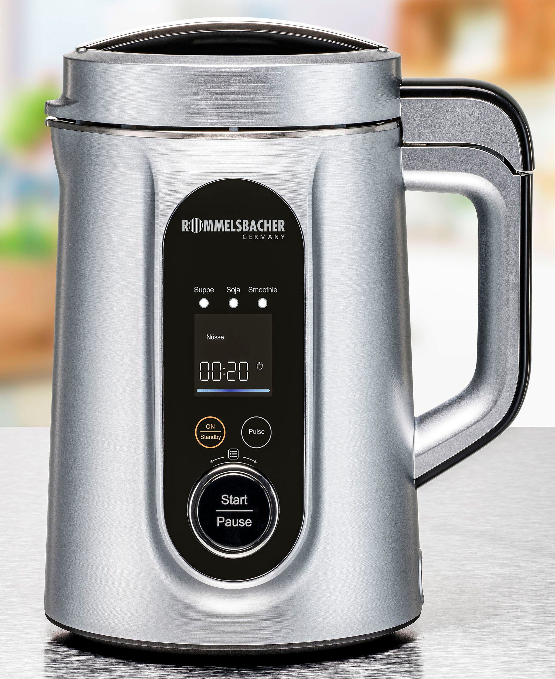 Rommelsbacher Küchenmaschine mit Kochfunktion SVD 1400, 1400 W, 1,3 l Schüssel, Suppenbereiter & Veggie Drink Bereiter