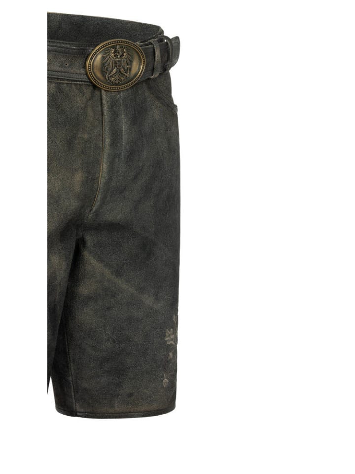 Nübler Lederhose kurz RV Christian ZIP in Torf günstig kaufen