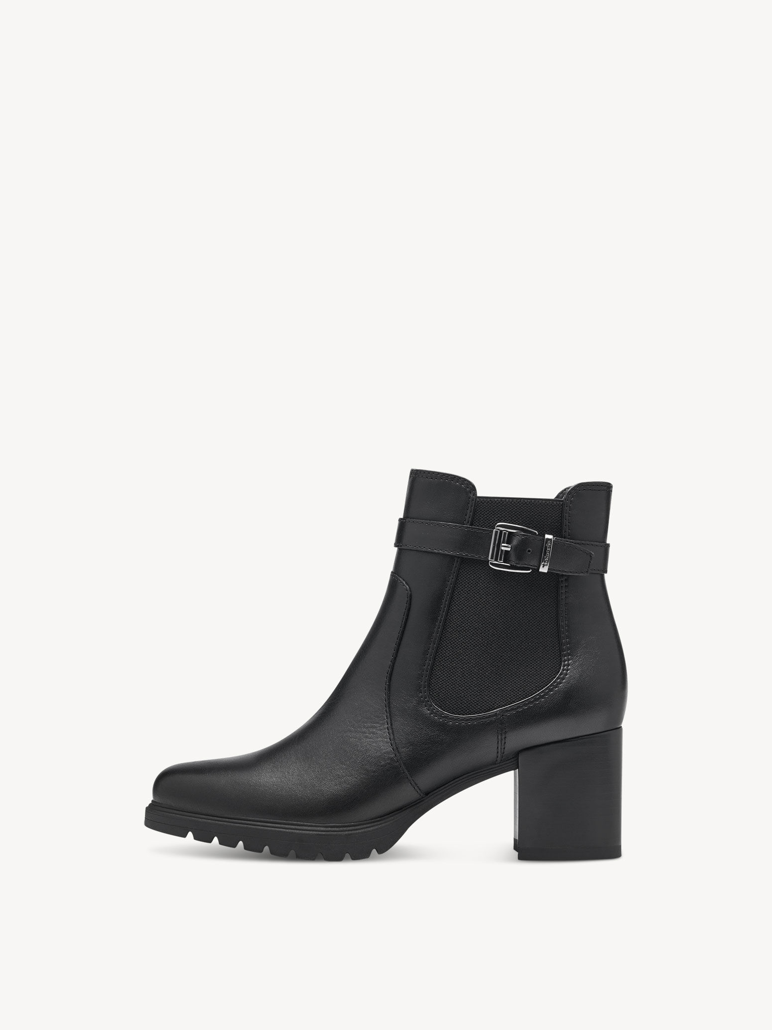 Bottine en cuir - noir