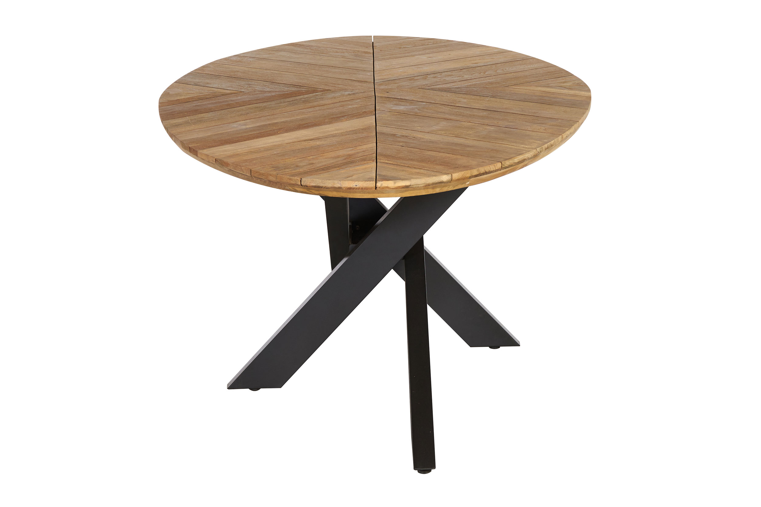 OUTDOORGartentisch Teak Oval X-Fuß