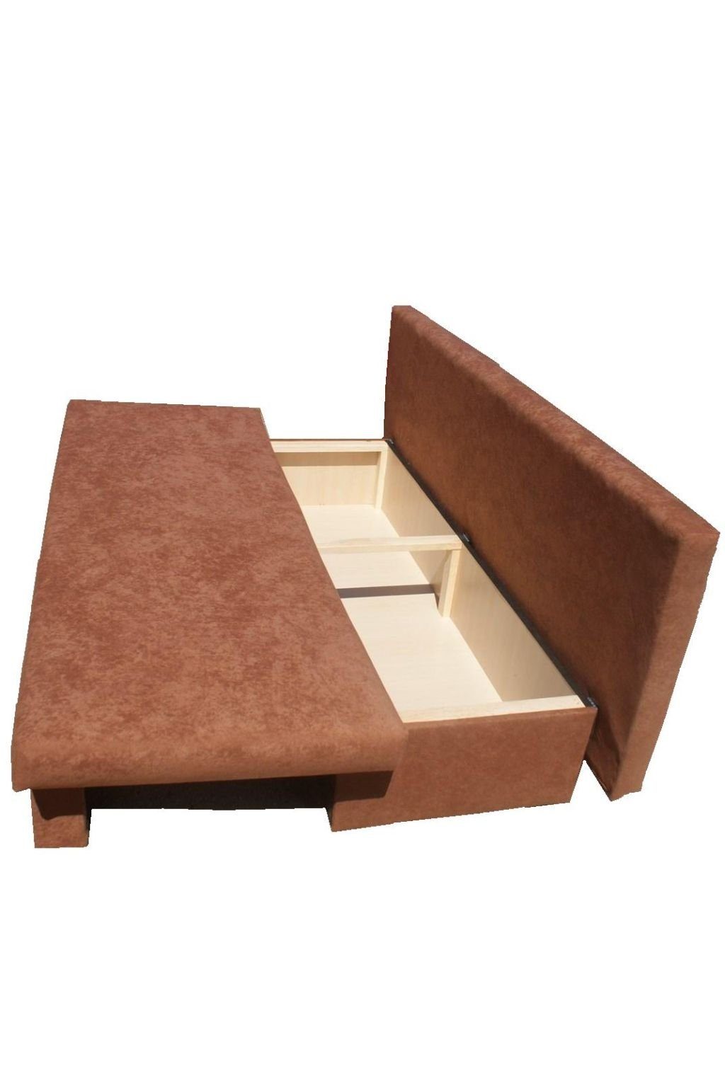 Fun Möbel Schlafsofa Sofa DANNY inkl. Bettkasten, inkl. 2 Rückenkissen und 2 Kissenrollen, inkl. Bettkasten