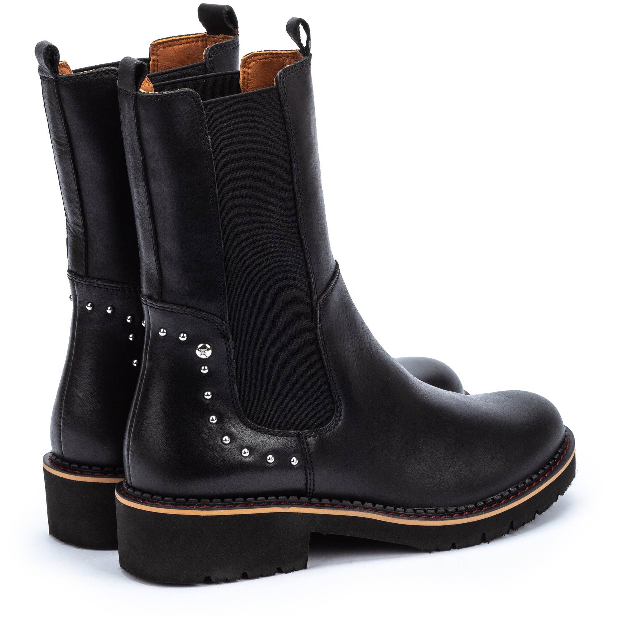 Damskie skórzane buty Pikolinos Vicar - CZARNE