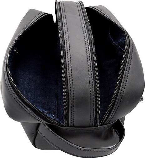 JUMP Boston Kulturbeutel Leder 27 cm