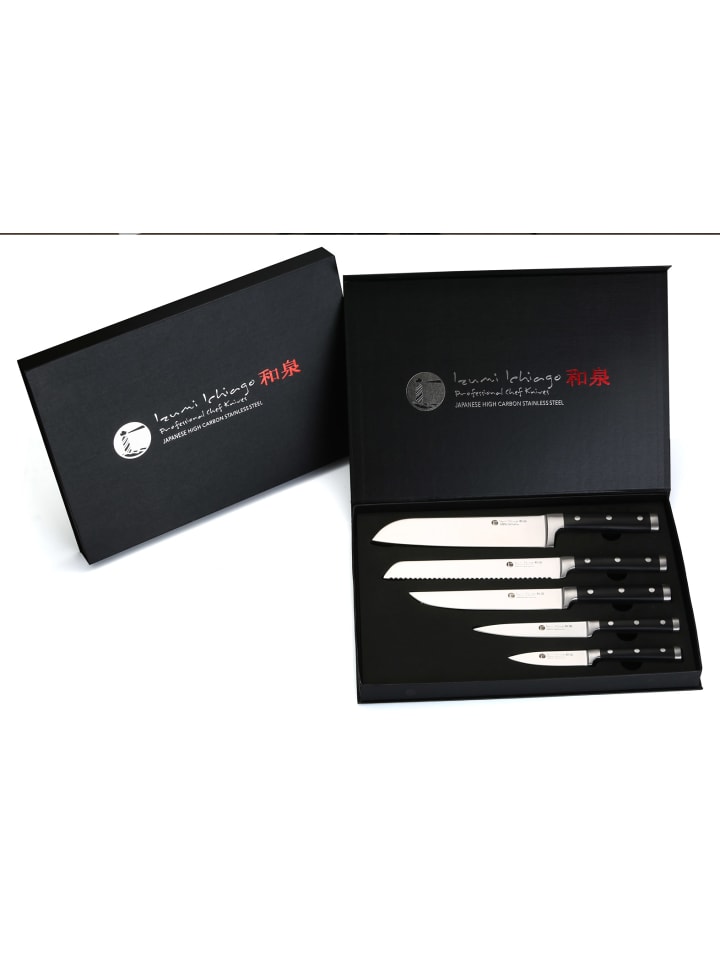 Izumi Ichiago IZUMI ICHIAGO - 5-tlg. Santokumesser -Set inkl. Magnetmesserhalter günstig kaufen onesize