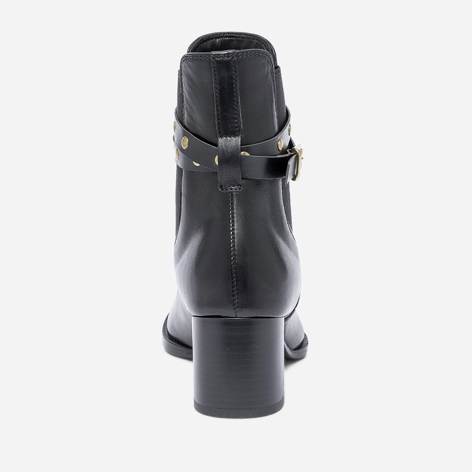 Chelsea boots noir en cuir éco-conçu à brides cloutées