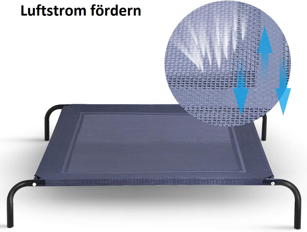 Costway Hundebett Metall Sommer, Hundeliege Garten