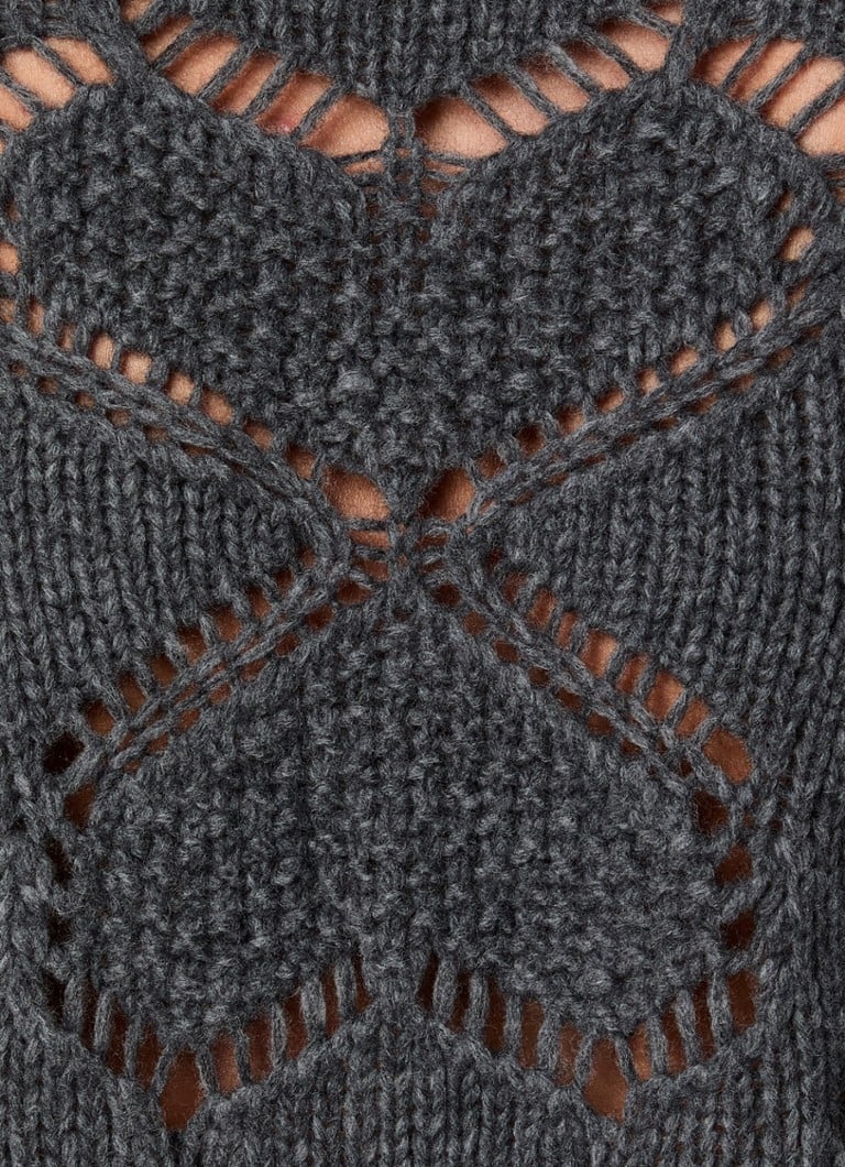 Pull MaxMara Simpaty en grosse maille de laine vierge mélangée avec motif ajouré