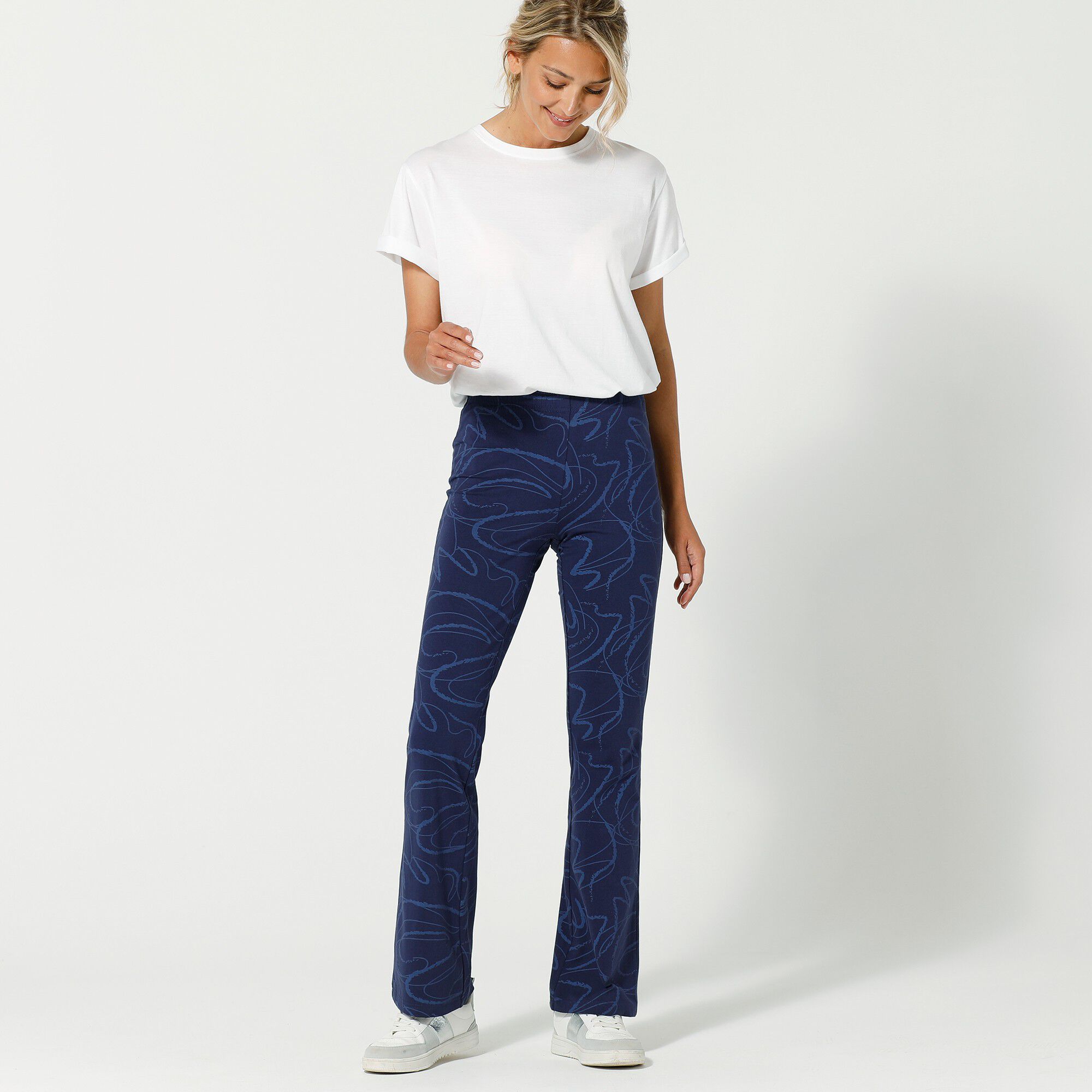 Legging trompette maille jersey imprimé