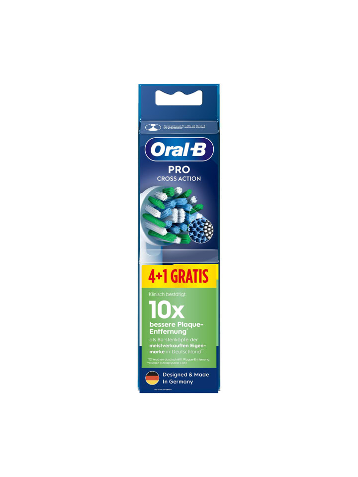 Oral-B 5 er-Set Pro CrossAction Aufsteckbürsten, 4 1 Gratis in Weiß günstig kaufen onesize