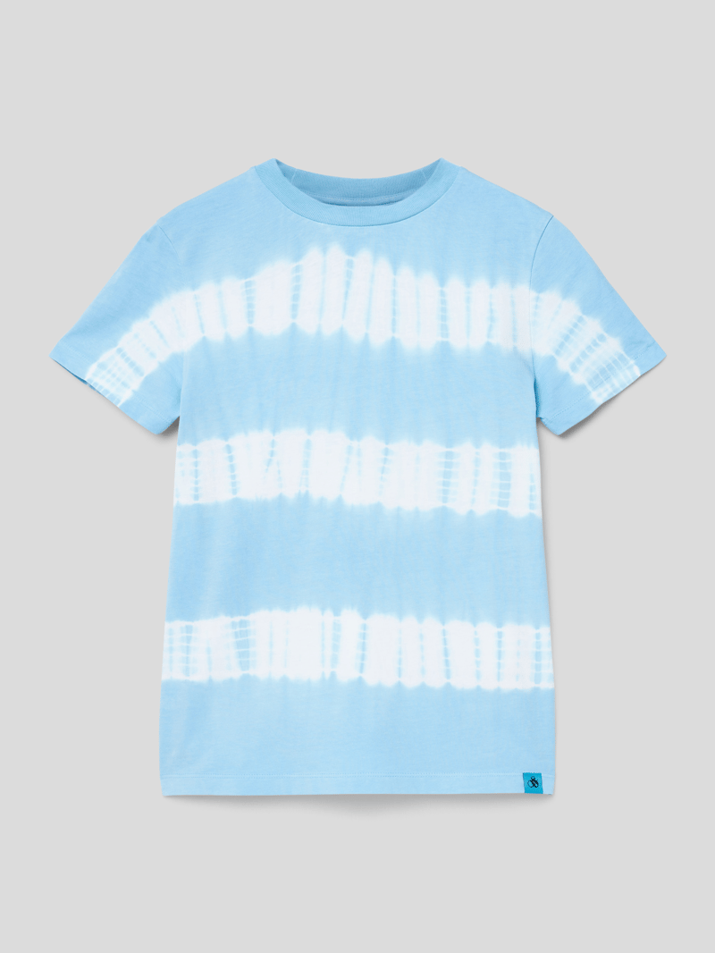 T-Shirt im Batik-Look in hellblau
