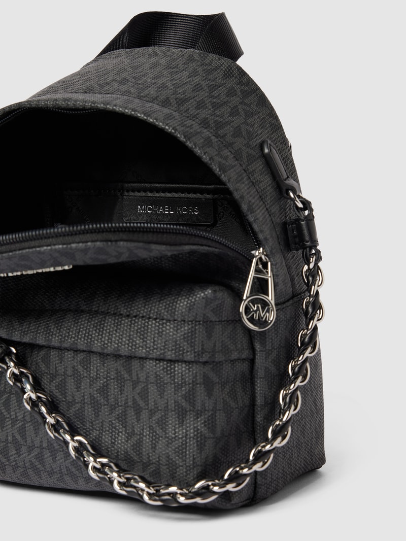 Rucksack mit Allover-Logo Modell 'SLATER' in schwarz
