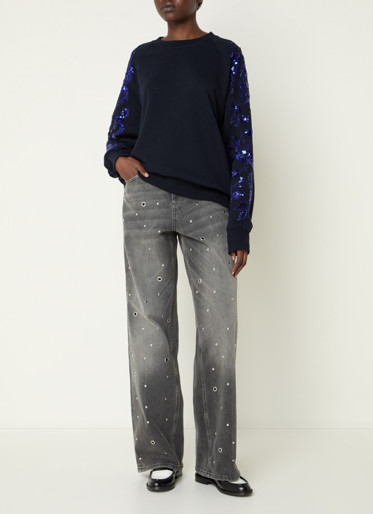 Maglione essenziale Anversa con paillettes a forma di vespa
