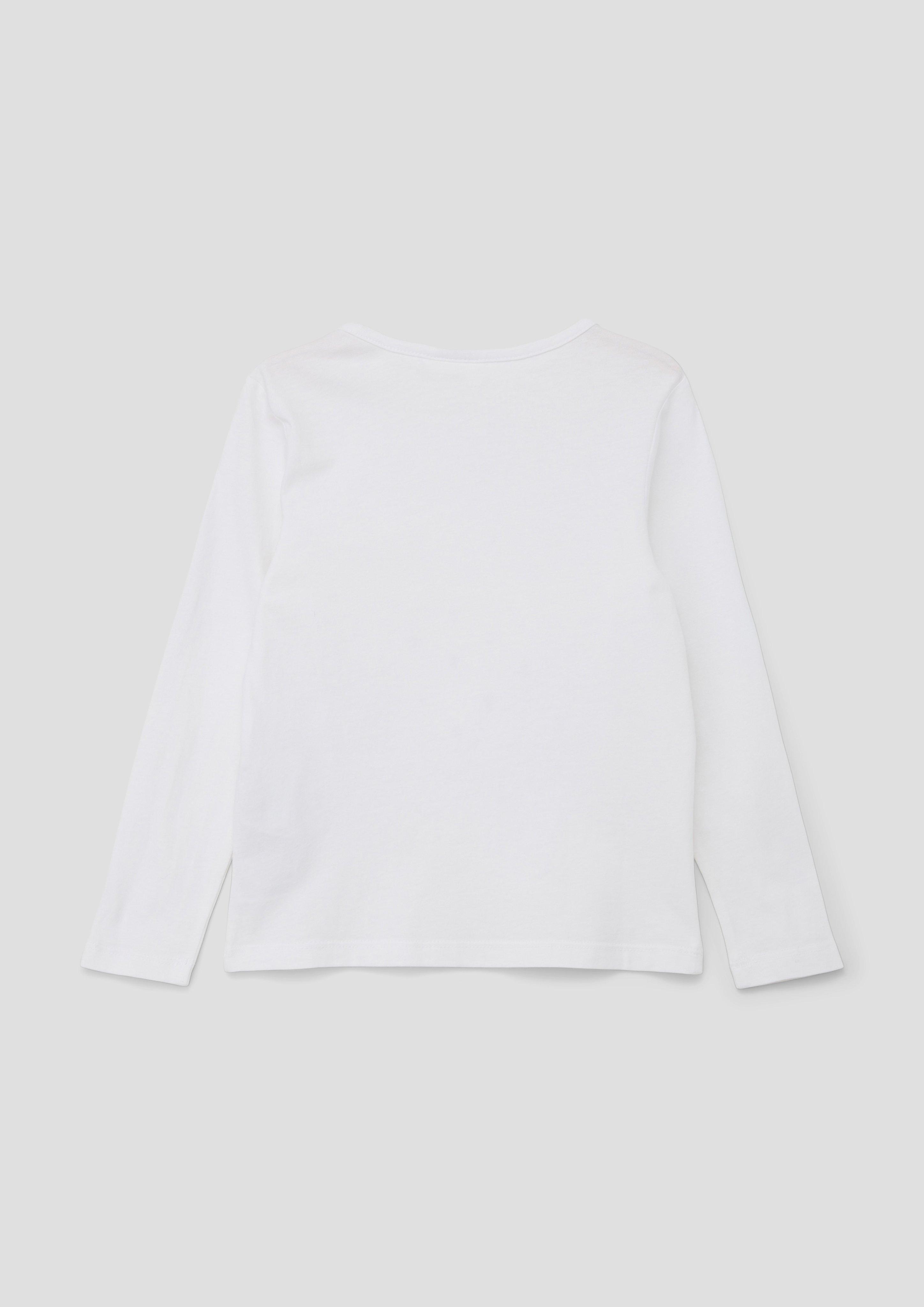Longsleeve mit Blümchen-Applikation   2140029-0100