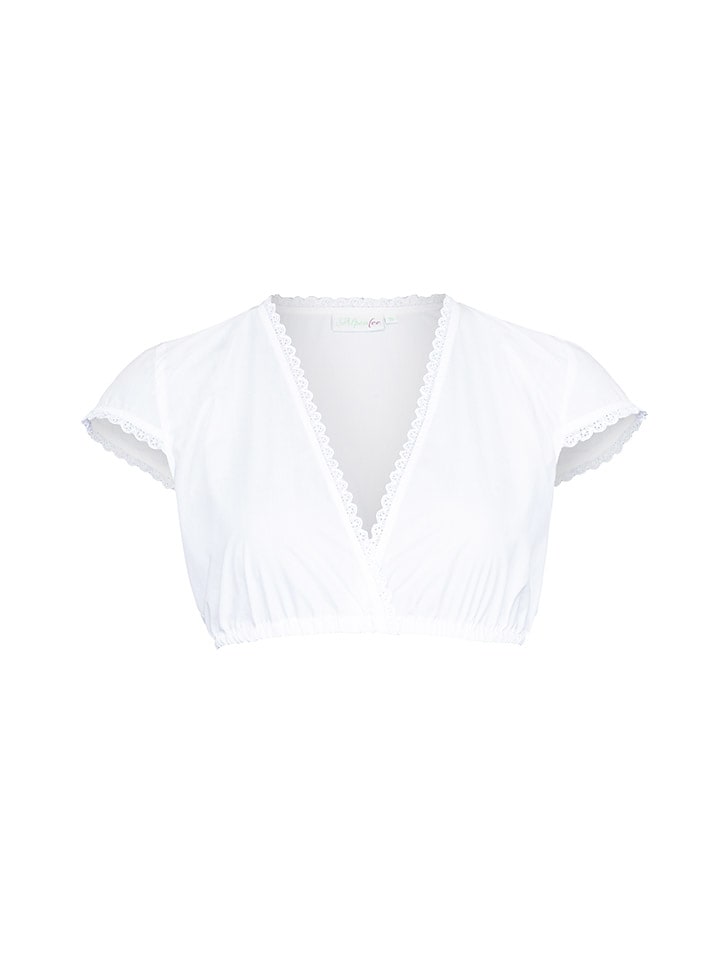 Melega Dirndlbluse ''Nelia'' in Weiß günstig kaufen