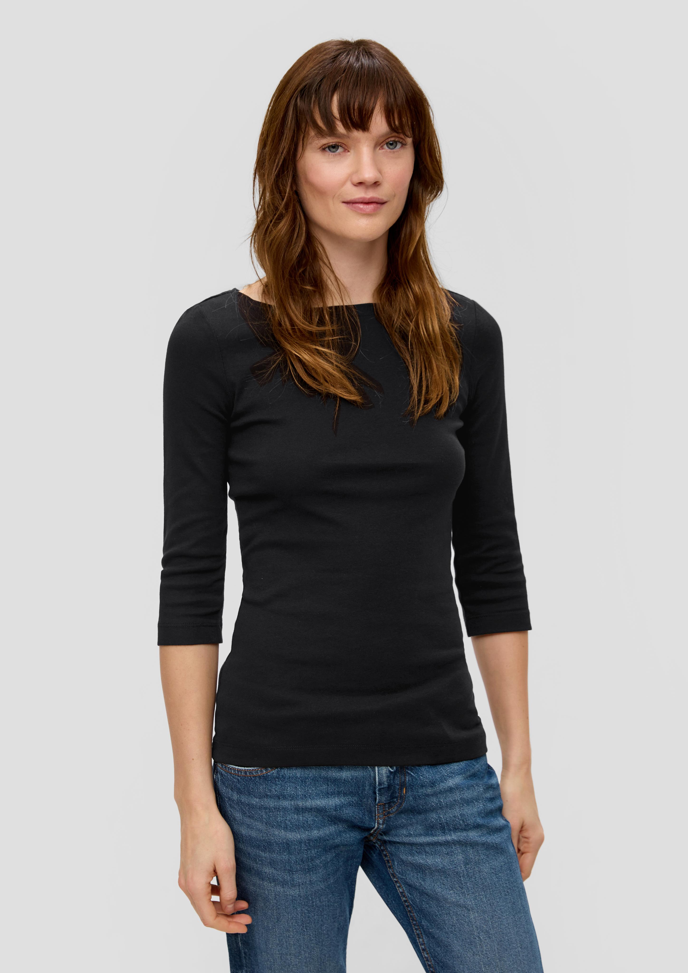 Rippshirt mit 3/4-Ärmeln  2145862-9999