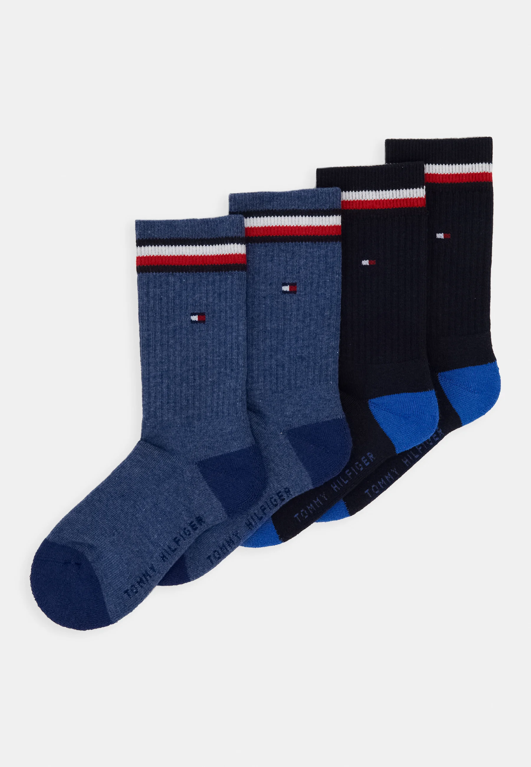 Calcetines deportivos icónicos para niños Tommy Hilfiger (paquete de 4)
