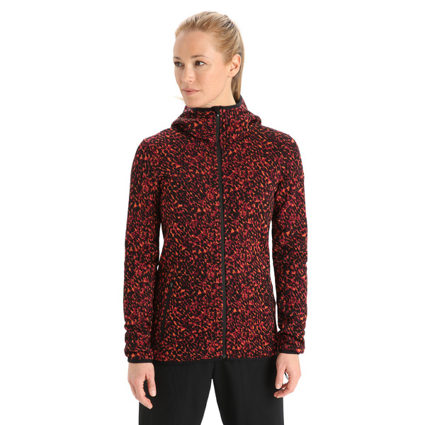 ELEMENTAL LS ZIP HOOD LICHEN Damen - Fleecejacke
