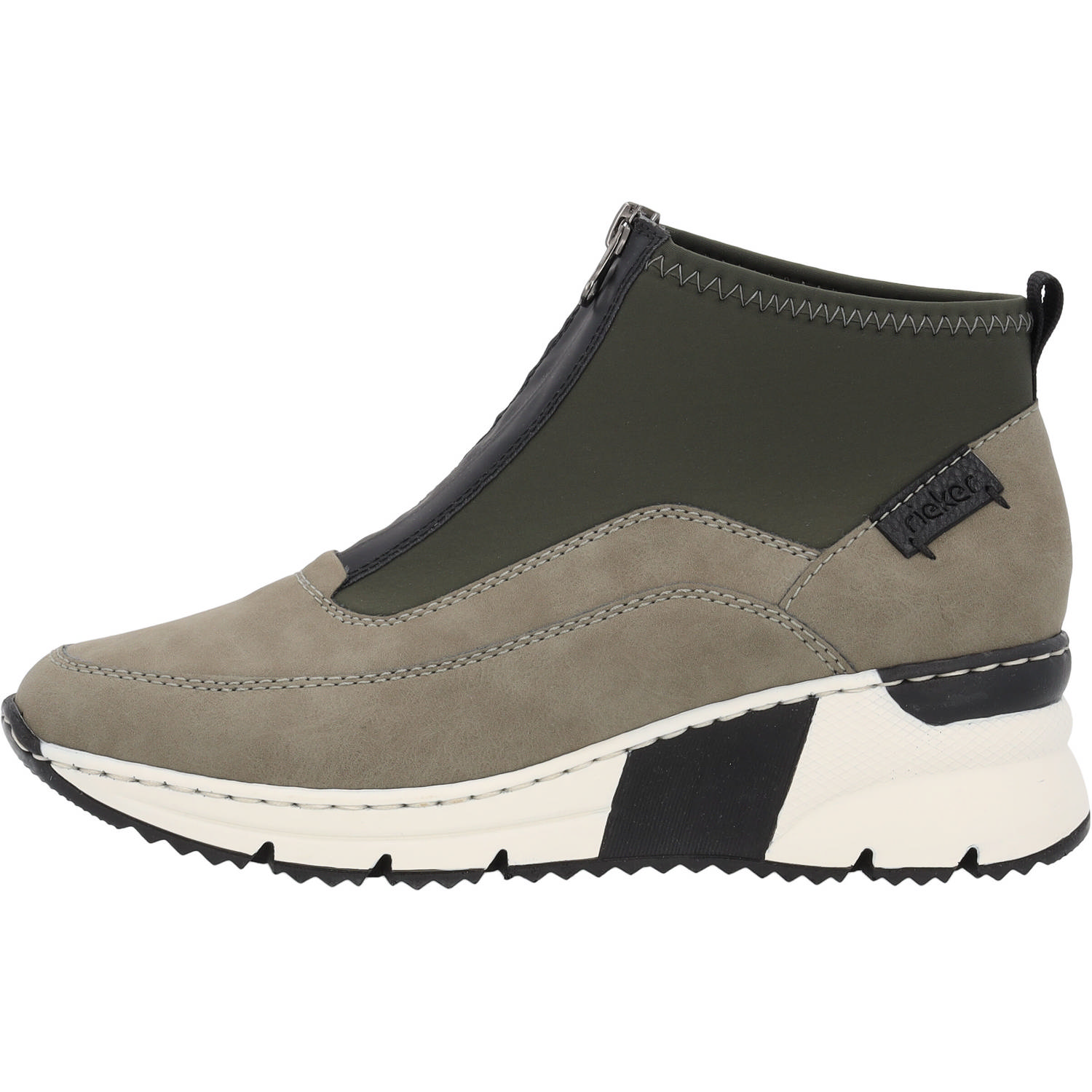 Rieker N6352, Stiefeletten, Damen, Grün (pesto/schwarz)