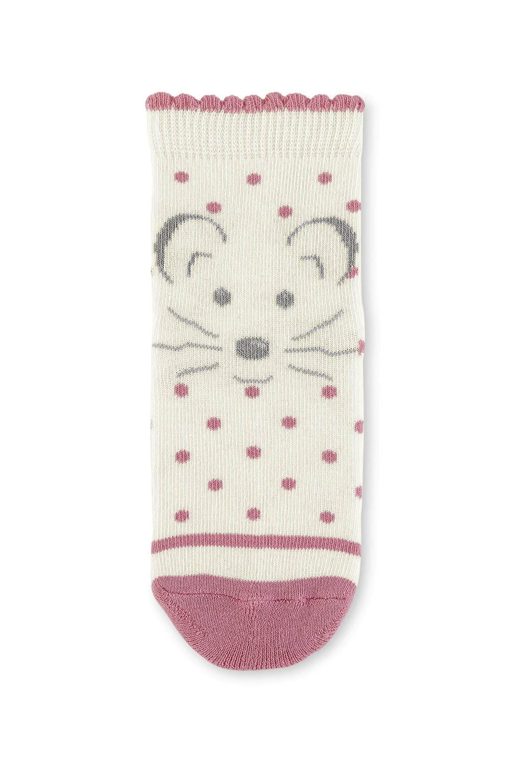 Fliesen Flitzer air Maus Mabel in Ecru/Rosa