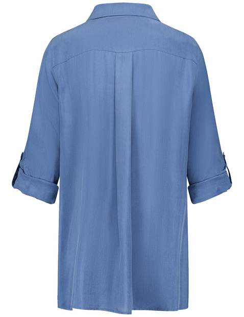 Longbluse aus Cupro