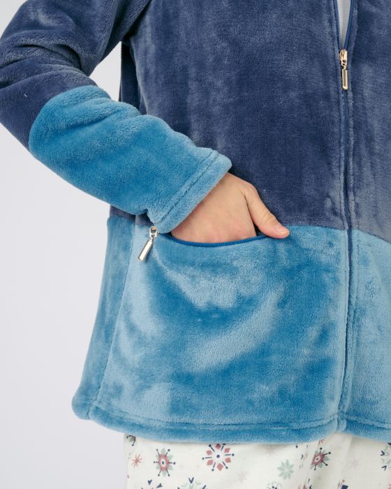 Gilet polaire zippé bicolore