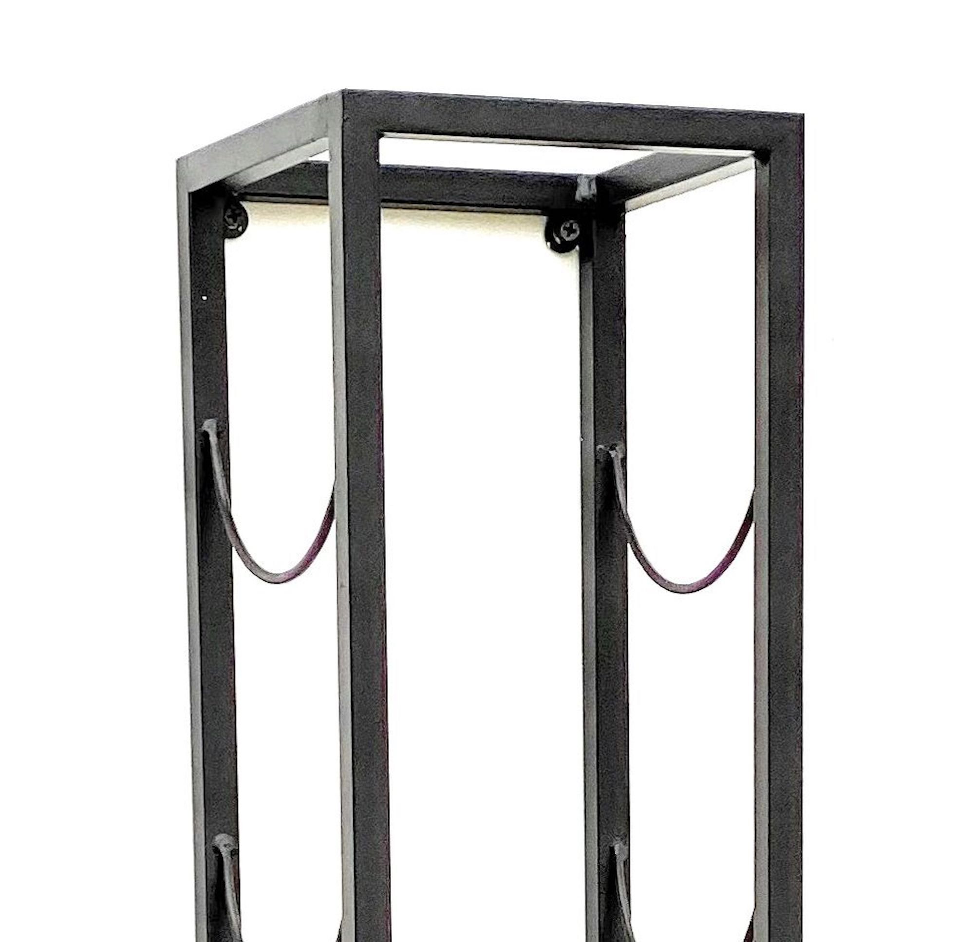 DanDiBo Weinregal DanDiBo Weinregal Metall Wand 80 cm Schwarz Flaschenregal 96238 Flaschenhalter Wandmontage Modern Wandhalter Wandregal für 6 Flaschen