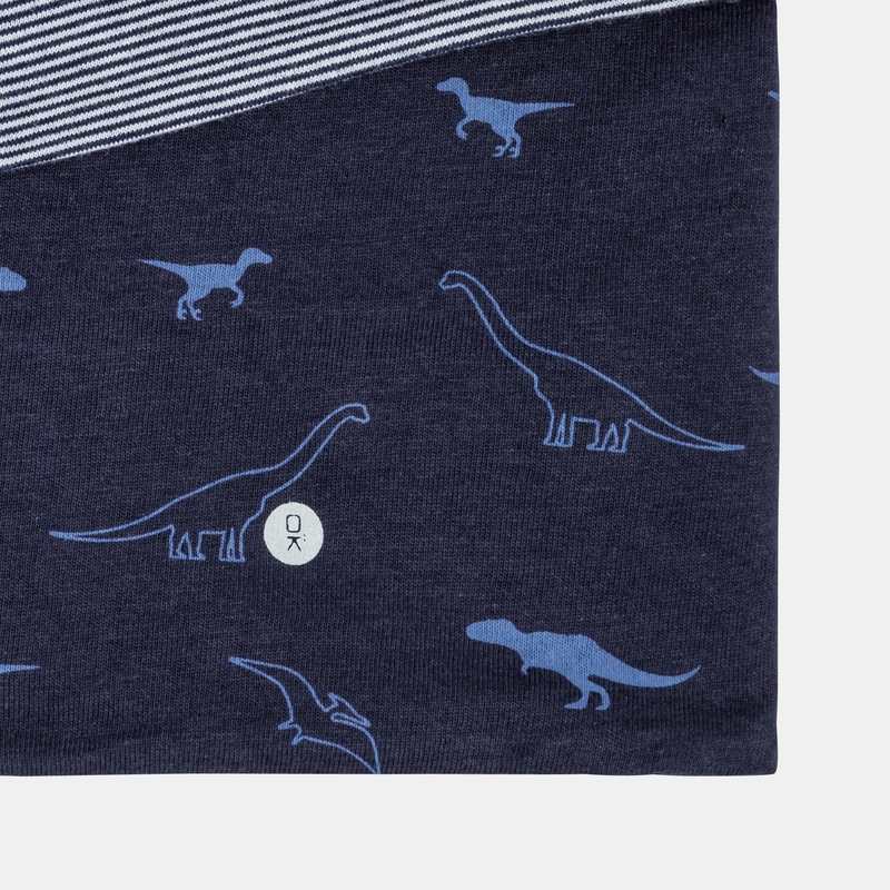 Snood bi-face en jersey bleu garçon