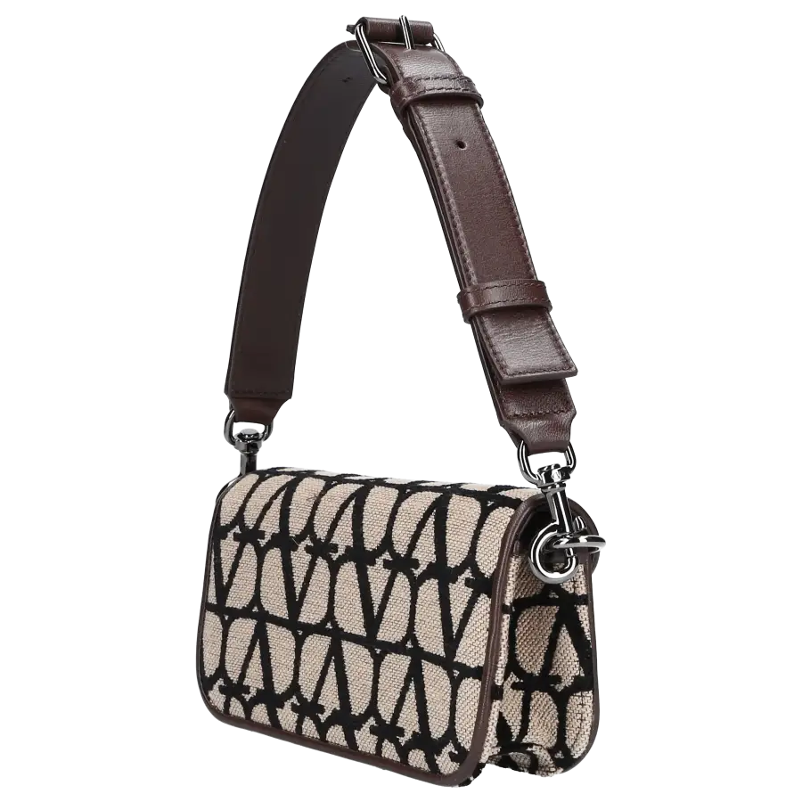 Valentino Garavani - Handtasche LOCÒ Canvas - schwarz