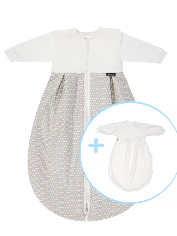 Alvi Babyschlafsack   Innensack Kombi Ganzjahresschlafsack in Raute Taupe Dunkel günstig kaufen 110