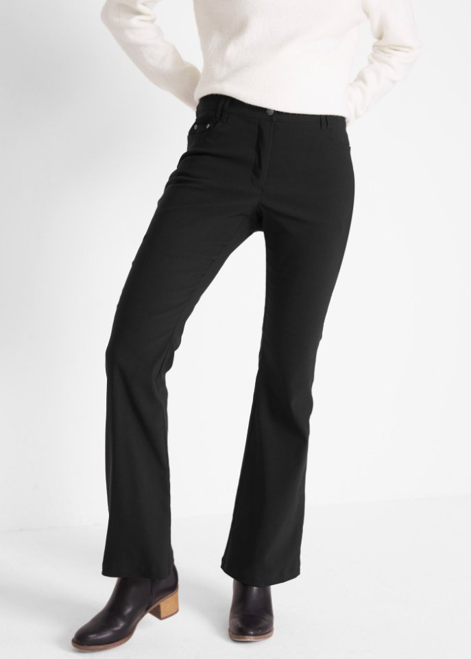 Bengalin-Stretch-Hose mit verstellbarem Bund, Flared