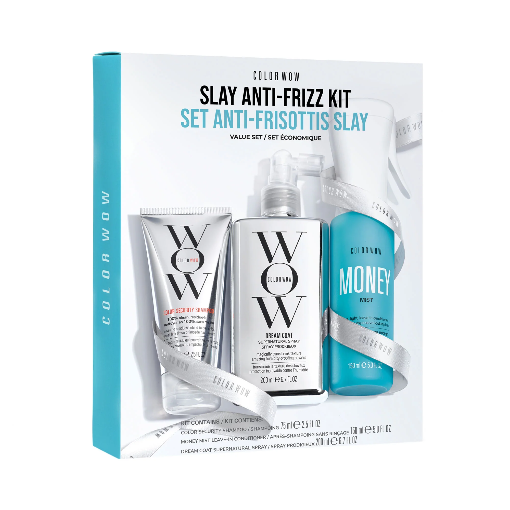 Kit de cuidado capilar Slay Anti-Frizz: productos para peinar, lacas, estilizar y dar el toque final al cabello.