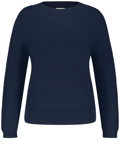 Pullover mit Raglanarm und Struktur-Strick
