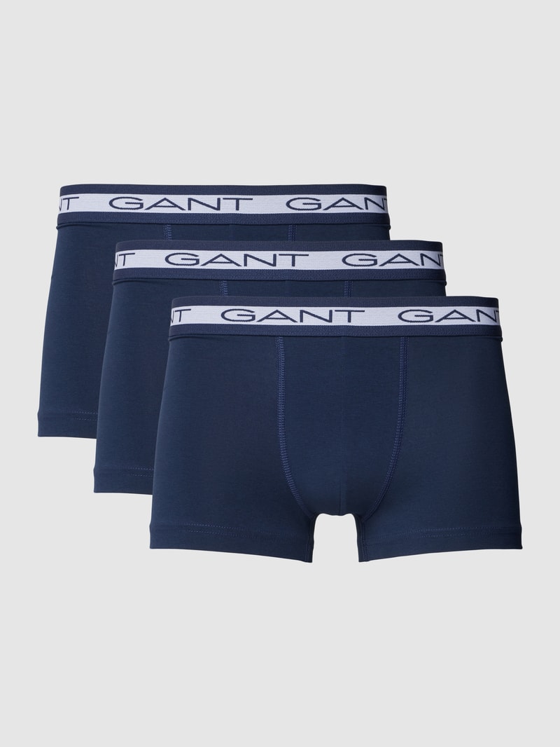 Trunks mit elastischem Logo-Bund im 3er-Pack in marineblau