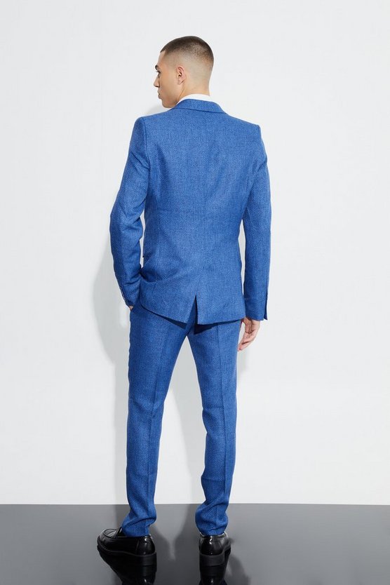 Einreihiger melierter Skinny Blazer
