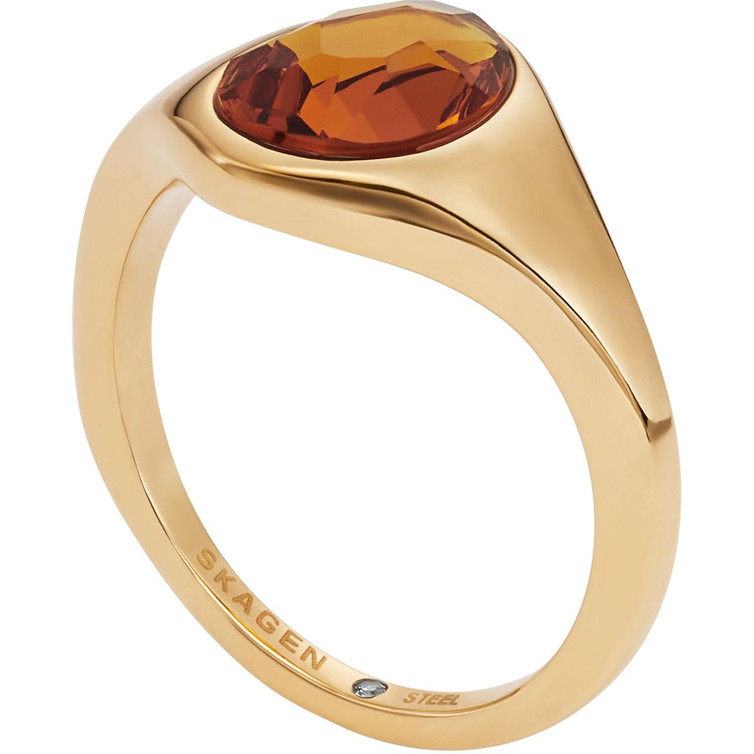 Pierścionki Skagen Cognac, złoto