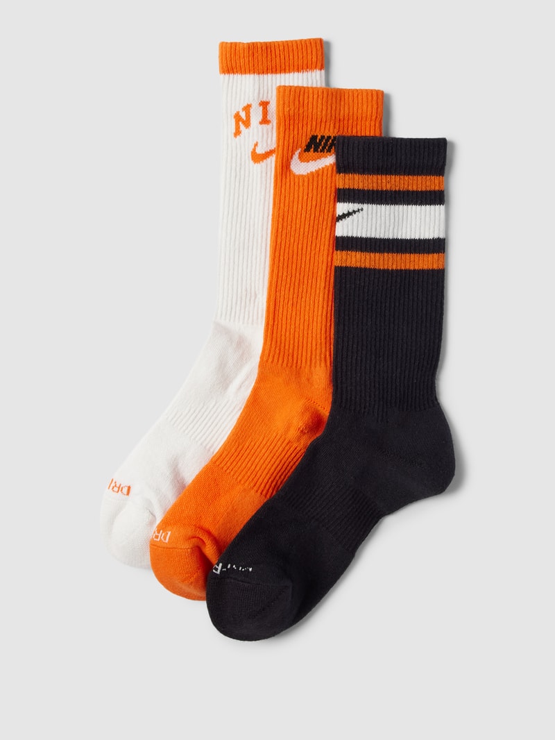 Socken mit Label-Print in schwarz