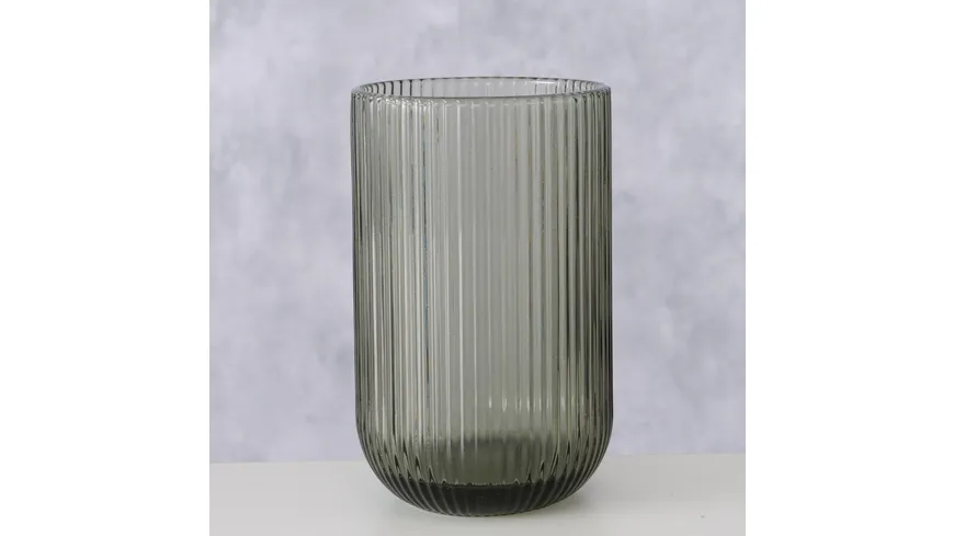Boltze Trinkglas Rigano 13cm Dunkelgrau