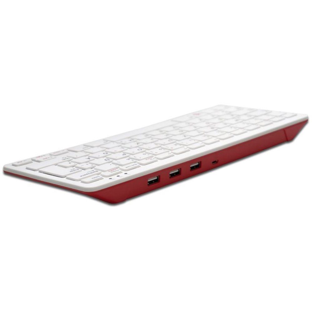 Raspberry Pi Foundation Raspberry Pi® RPI-KEYB (DE)-RED/WHITE USB Tastatur Deutsch, QWERTZ Wei Tastatur