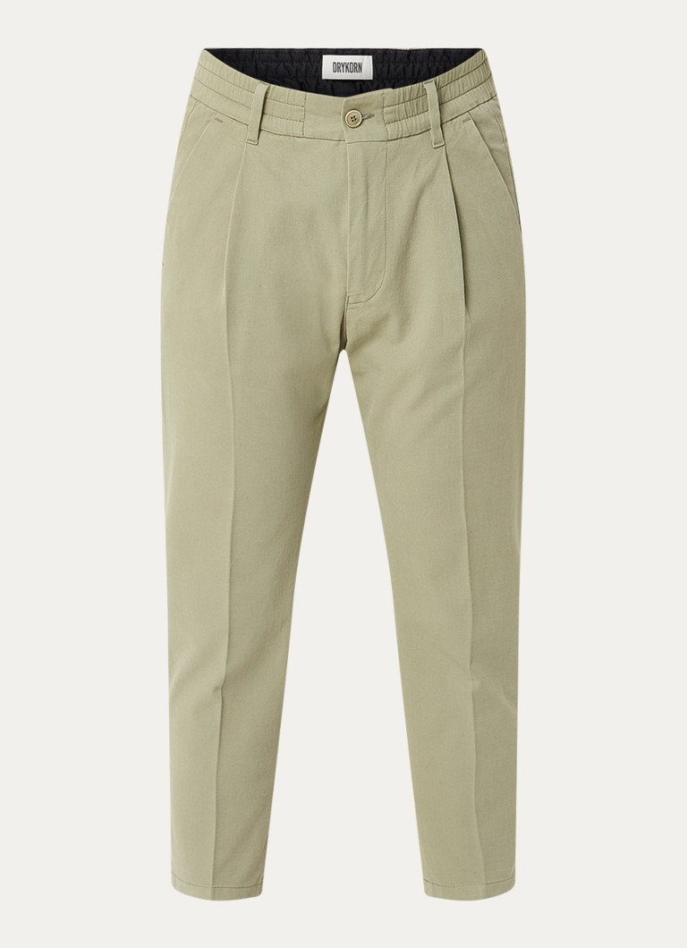 DRYKORN  Chasy tapered fit cropped chino met steekzakken