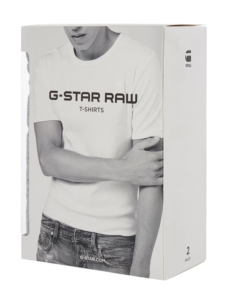 Slim Fit T-Shirt aus Organic Cotton in mittelgrau meliert