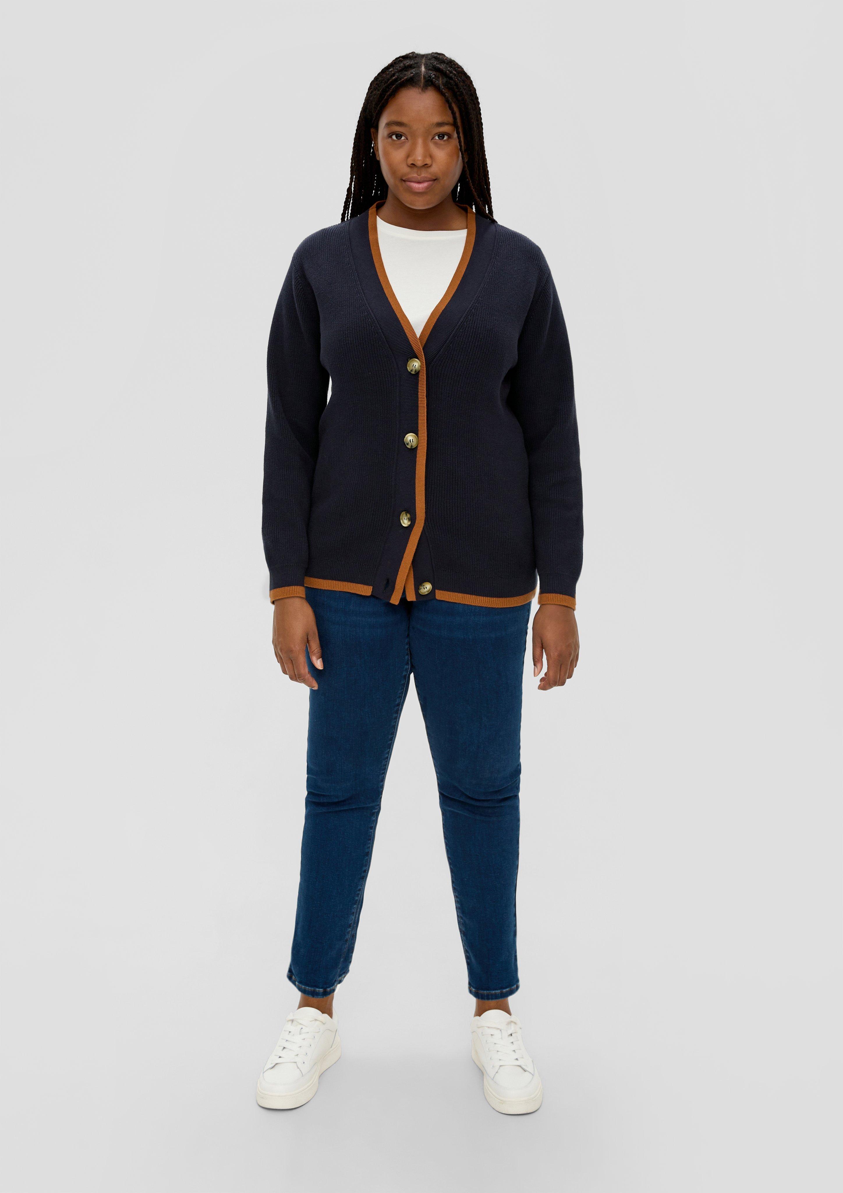 Strickjacke mit Rippstruktur  2136530-5959