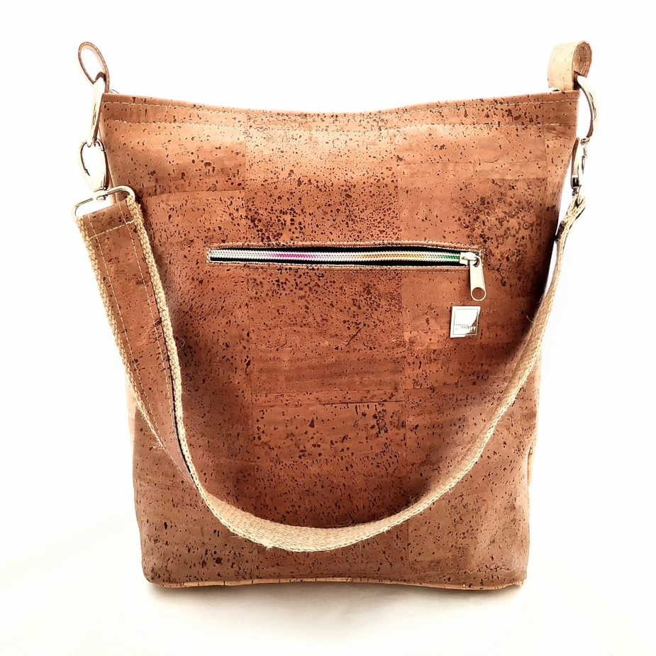 TIKIWE Handtaschen braun Totebag aus Kork