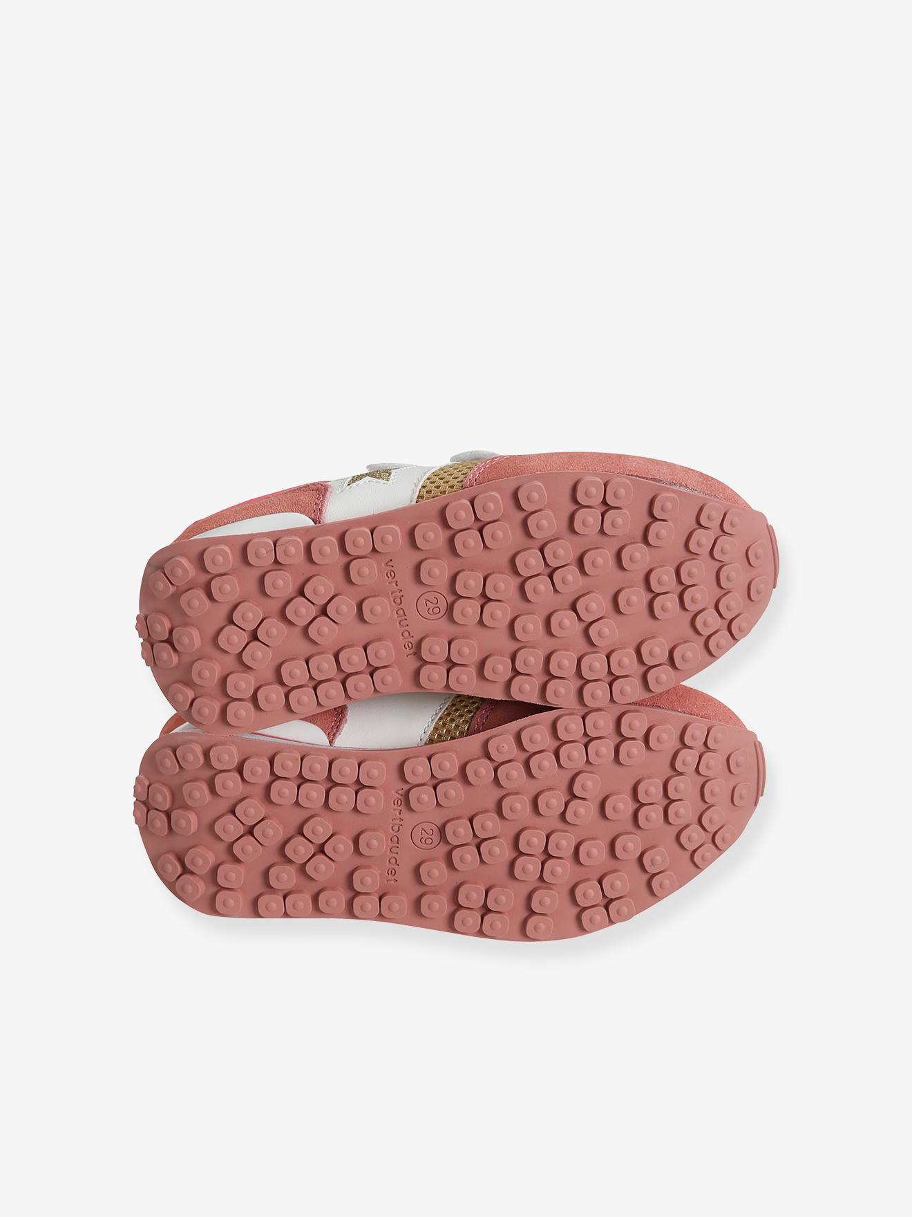 Baskets scratchées fille esprit running rose