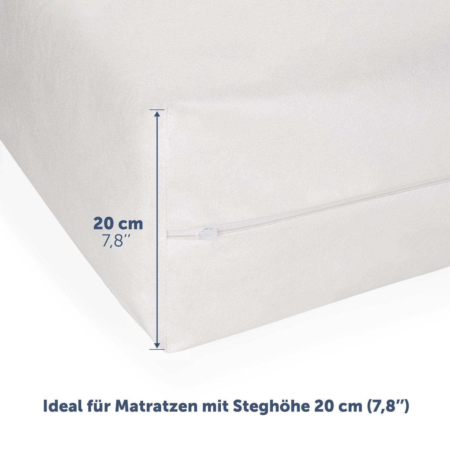 Matratzenschutzbezug Matratzenbezug für Allergiker, Topper Bezug Blumtal, Milbenbezug, Matratzenschutz Encasing, atmungsaktiv und wasserdicht