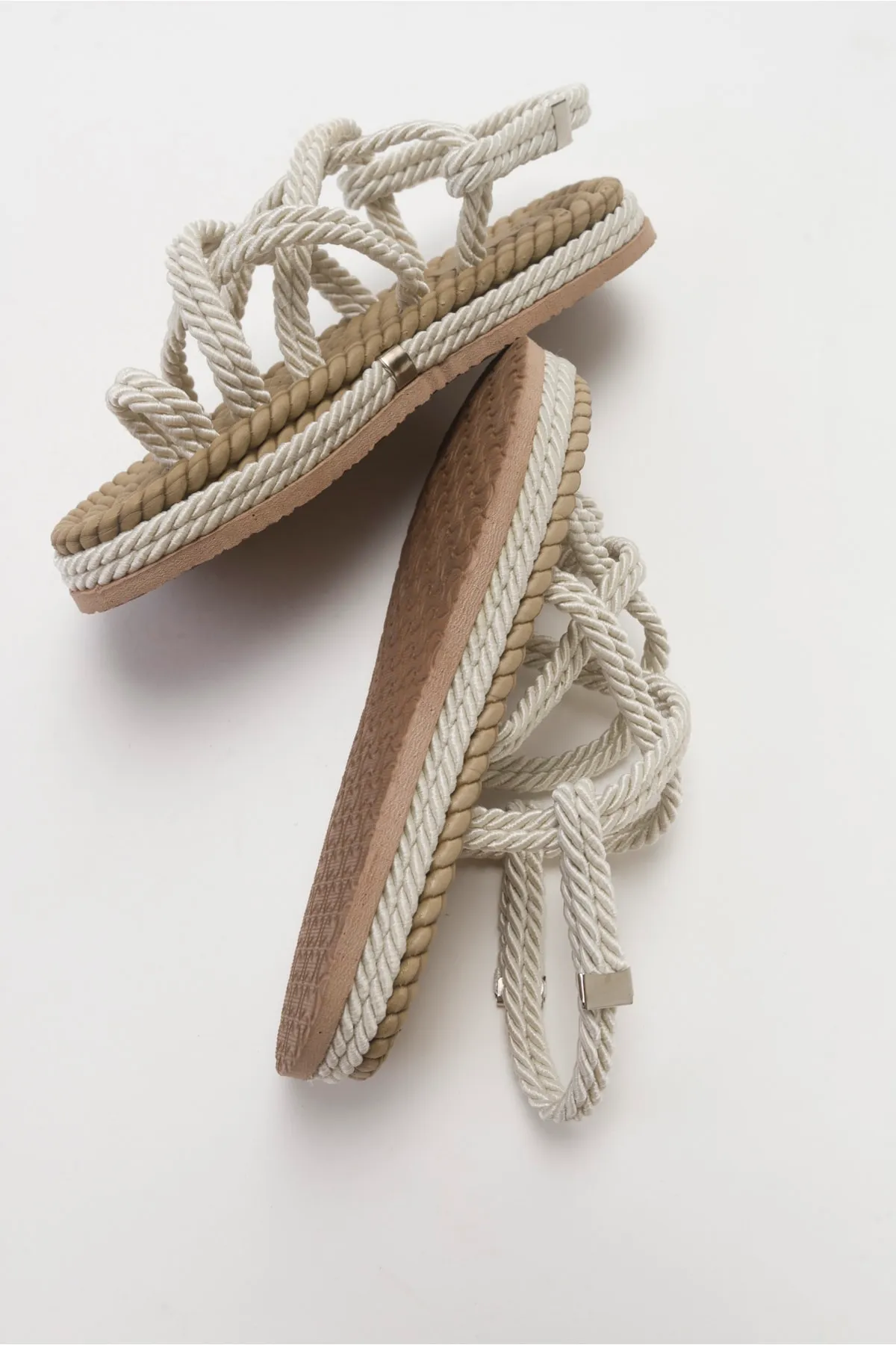 Luvi  Ip Beige Damensandalen