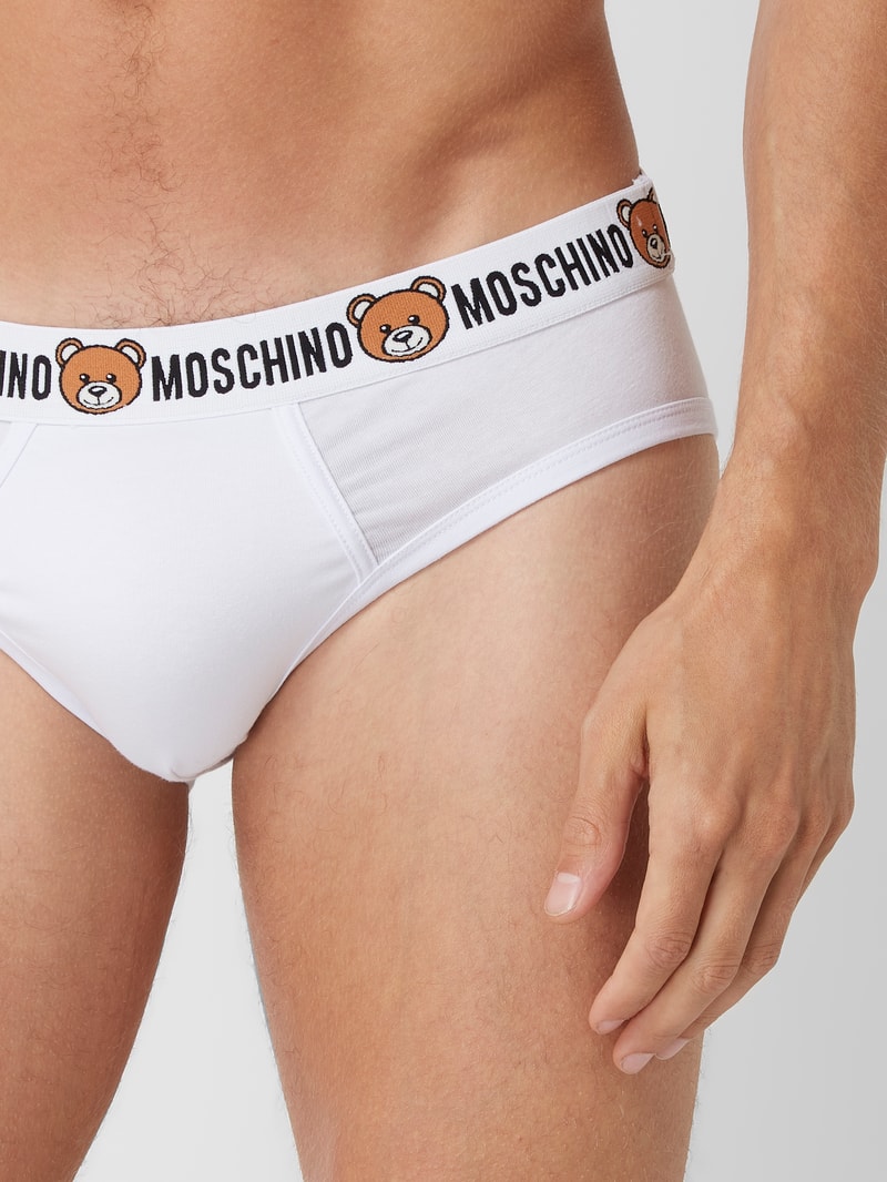 Slip mit Stretch-Anteil im 2er-Pack in weiß