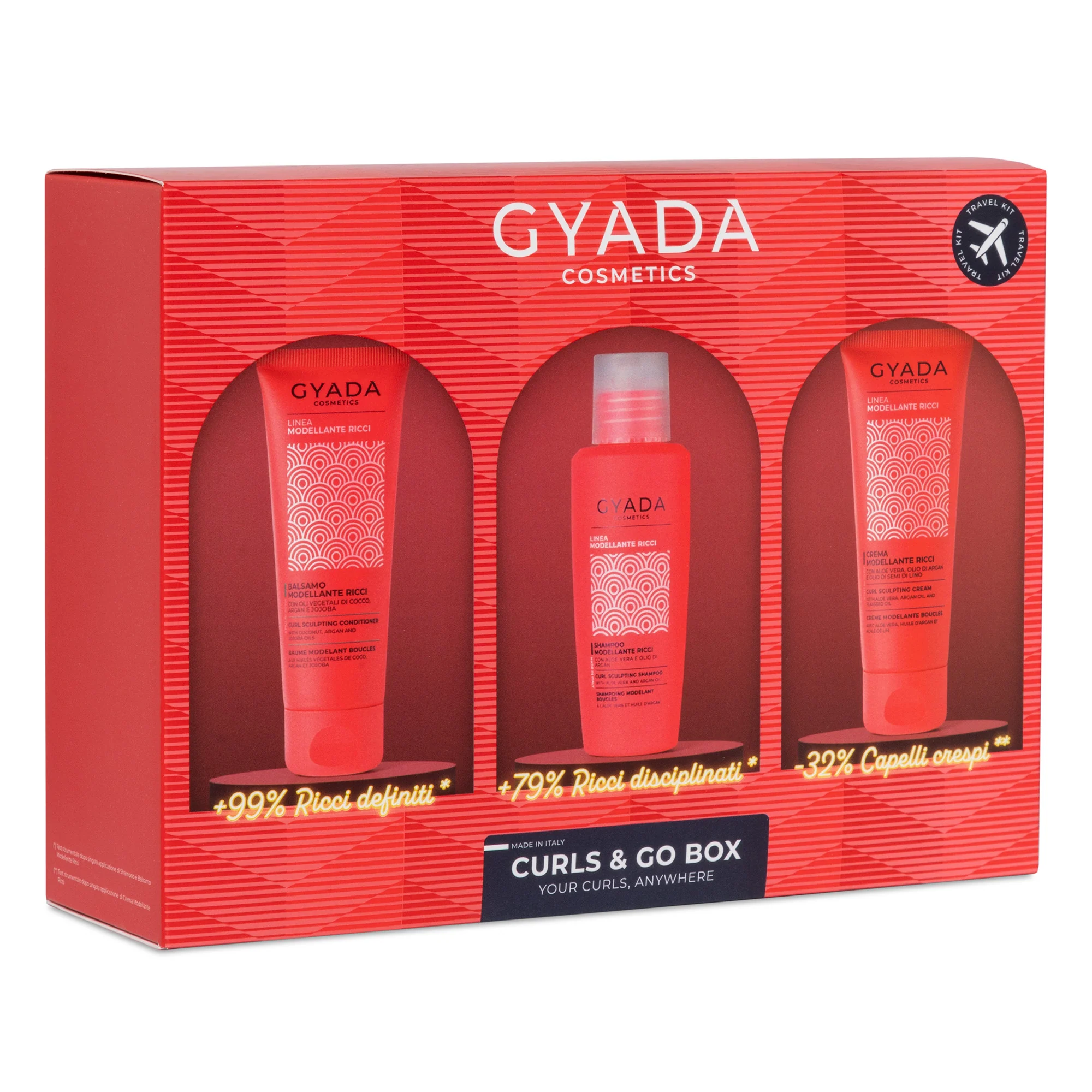 Curls & Go Box - Setovi za oblikovanje kose, Regenerator za kovrče, Krema za oblikovanje i završnu obradu, Šampon za kovrče