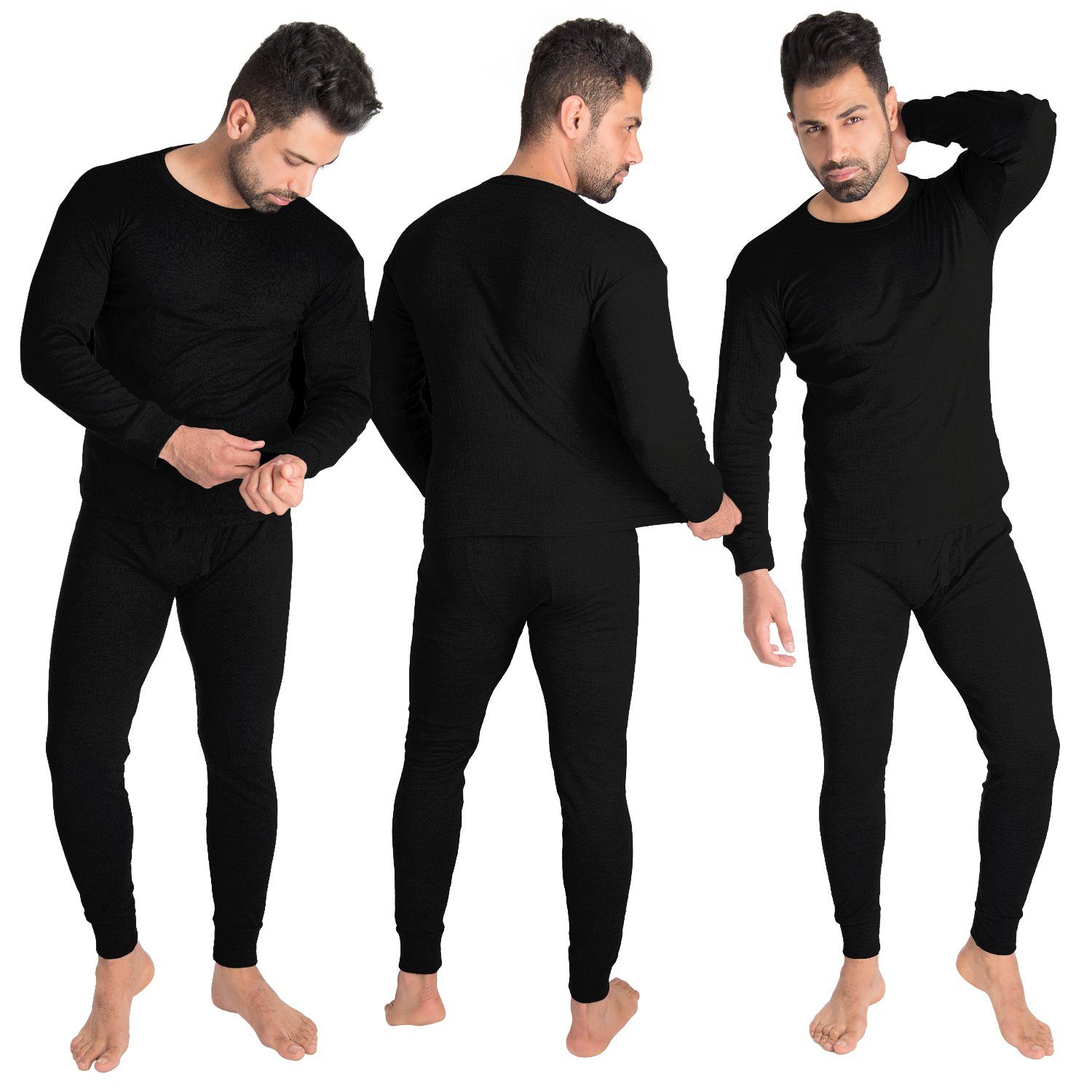 Black Snake Thermounterhemd cushy (Set, 3-St) Thermounterwäsche Set 3x Unterhemd + Unterhose