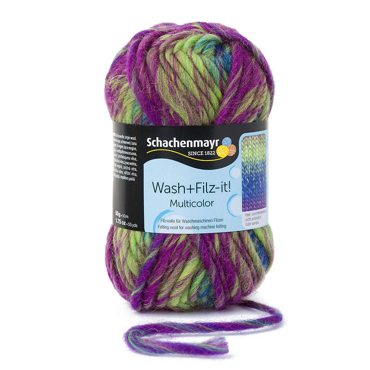Filzgarne Wash+Filz-it! Multicolor, 50g karibik